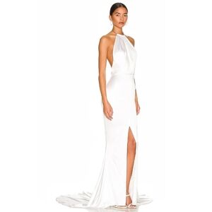 NWOT Retrofete X Anthropologie Margot Elegant Silk Jewelled Chain Backless Dress